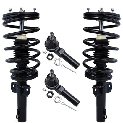 Detroit Axle - Front Struts Suspension Kit for Ford 1995-2003 Windstar, 2 Quick Struts with Coil Spring 2 Outer Tie Rod End Links 1996 1997 1998 1999 2000 2001 2002 Replacement - size: 4QS42933/ Big strut kit