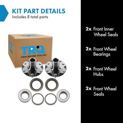TRQ Wheel Bearing and Hub Kit for 1996-2002 Toyota 4Runner | for 2001-2007 Toyota Sequoia 1995-2004 Toyota Tacoma 2000-2006 Toyota Tundra 4WD with Automatic Disconnecting Differential