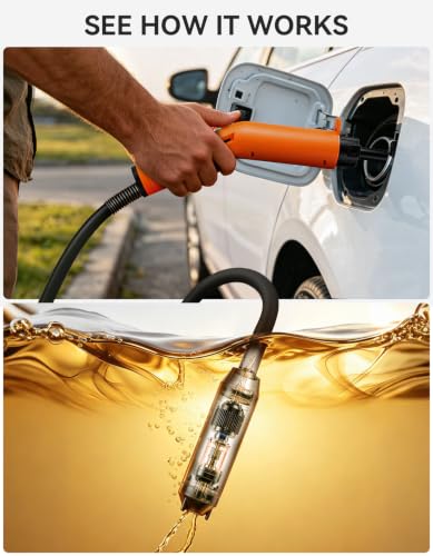 Fuel Transfer Pump, 3GPM Battery Powered Electric Siphon Pump for Gasoline Diesel Water, with All-Weather Hose, Portable Gas Can Pump for Fuel Transfer, Ultra-Fast Oil Transfer Pump - size: S