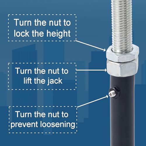 4 Pack U-Shaped Floor Jack for 4x2, 4x4, 4x6 Joists - Adjustable Steel Telepost with U-Head, Mini Screw Jack, Post Jack.6-9 Inch Adjustment Range. - size: 6-9