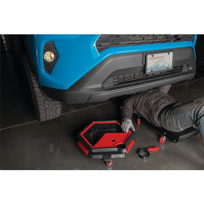 Performance Tool W4074 2 in 1 Drain Pan and Tool Caddy - Conveniently Collects Oil and Organizes Tools for Automotive Repairs - style: 2 In 1 Drain Pan Tool Caddy