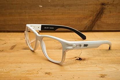 MAGID Y50 Safety Glasses for Construction | White Frame — 1 Pair, Clear Lens | Side Shields, ANSI Z87.1+, Anti-Fog, Scratch-Resistant, 99.9% UV Protection, Polycarbonate Lens - color: Clear Lens | White Frame, size: 1 Pair