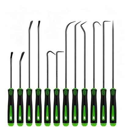 12 Pcs Pick and Hook Tools Set, Automotive Pick Tool Set with Non-Slip Grip, Long and Short Automotive Picks Sets for Auto Oil Seal/O-Ring Gasket Removal Remover, Car Repair and DIY Use