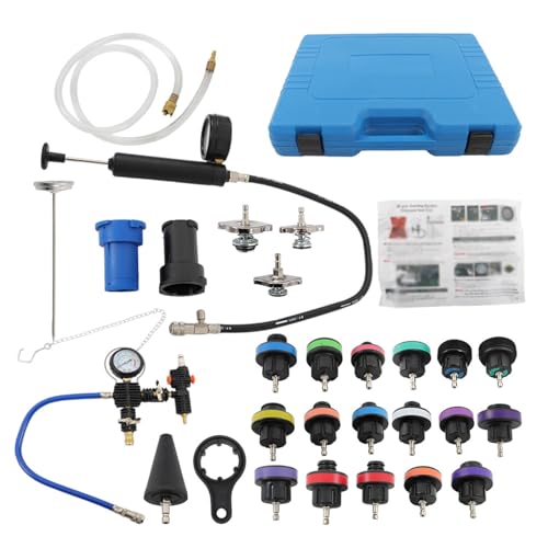 28-Pcs Universal Radiator Pressure Tester Coolant Pressure Tester Kit with Suitcase