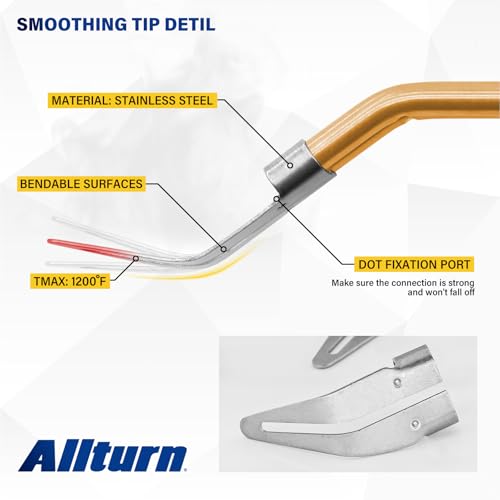 Allturn 5 Pcs Plastic Smoothing And Welding Tips | With Car Bumpers, Kayaks, Canoes, Priority Support Available - style: 5pcs Smooting Tip