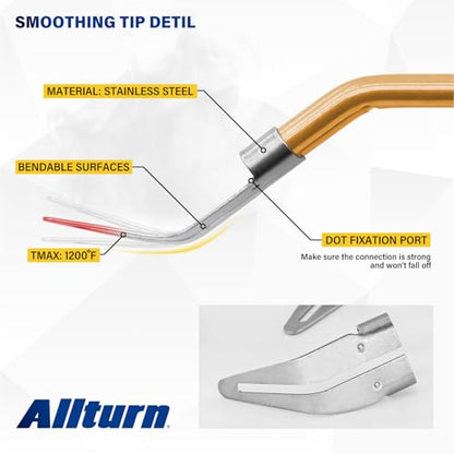 Allturn 2 Pcs Plastic Smoothing And Welding Tips | With Car Bumpers, Kayaks, Canoes, Priority Support Available - style: 2pcs Smooting Tip