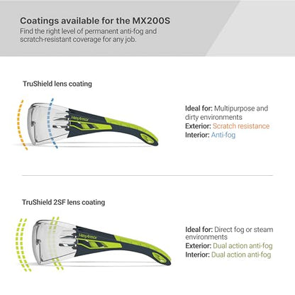 HexArmor MX200S Safety Glasses - color: Amber / Trushield