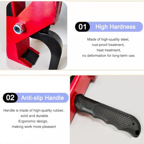 INTBUYING Manual Tire Bead Breaker with Patented Handle Adjustable Hammer Tire Remover Heavy Duty Tires Car Repair,Red