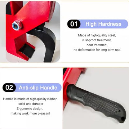 INTBUYING Manual Tire Bead Breaker with Patented Handle Adjustable Hammer Tire Remover Heavy Duty Tires Car Repair,Red