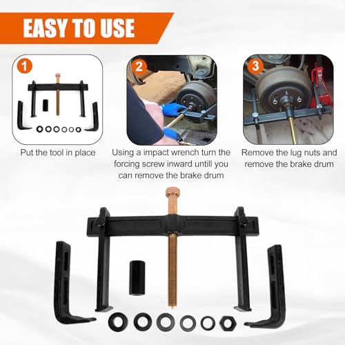 PSLER Hub Drum and Rotor Puller Kit Replace for 78830 for Car Repair | Fits 1-1/4 inch socket or 32mm wrench, heavy duty forged alloy, for car and truck maintenance, disassemble stuck hubs