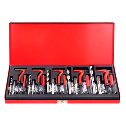 VEVOR Thread Repair Kit - 166Piece Metric HSS Drill Helicoil Repair Kit - M5 M6 M8 M10 M12 Portable Rethreading Tool Kit - Thread Inserts Taps Breakoff Installation Tools - size: 166PCS, style: METRIC