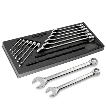 Powerbuilt Combination Wrench Set, 14 Piece SAE Wrenches with Organizer Tray, Box and Open End, Pro Tech Tool Series 949000 - size: 14pc SAE, style: Combination