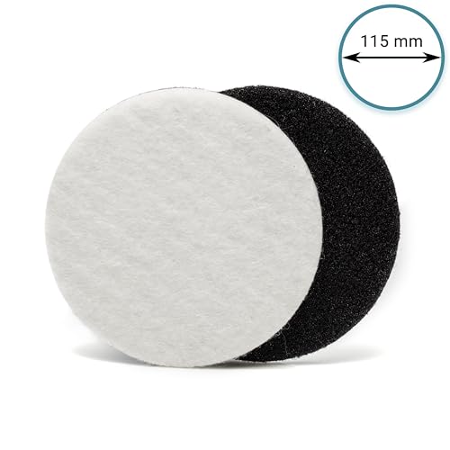 Glass Polish 4.5 inch (115mm) Pack of 10 Felt Polishing Pads for Polishing Glass, Plastic, Metal and Marble - GP11009 | For Cerium Oxide Glass Polishing, Scratch Removal, Plastic & Headlight Restoration, Metal Polishing & Clear Coat Finishing - style: 4.5