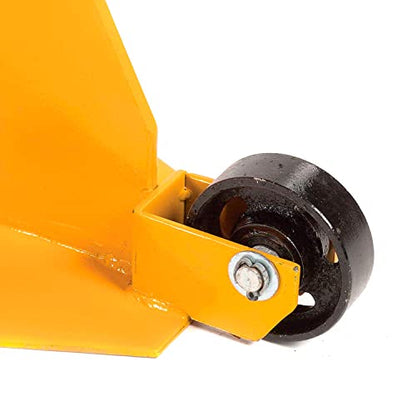 Global Industrial 100,000 Lb. Static Capacity Heavy Duty Trailer, Yellow | Stabilizing Jack Stand, 50000 lb. Lifting Capacity, 39-1/2" to 51" Height Adjustment, Steel