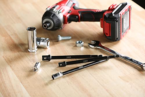 ARES 22023-6-Inch Impact Grade Socket Adapter Set - Turns Impact Drill Driver into High Speed Socket Driver - 1/4-Inch, 3/8-Inch, and 1/2-Inch Drive - size: 6-Inch Socket Adapter