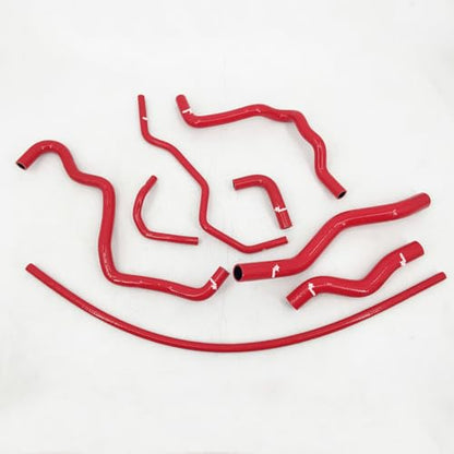 Fit 2001-2005 Honda Civic D17 1.7L Silicone Radiator Coolant Heater Hoses Kit 3-Plyer Red - color: Red