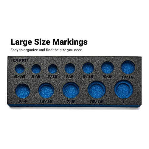 Capri Tools Mechanic's Tray for 3/8 in. Drive Sockets, SAE - size: SAE