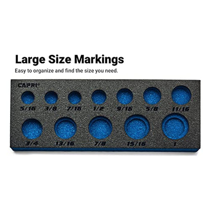 Capri Tools Mechanic's Tray for 3/8 in. Drive Sockets, SAE - size: SAE