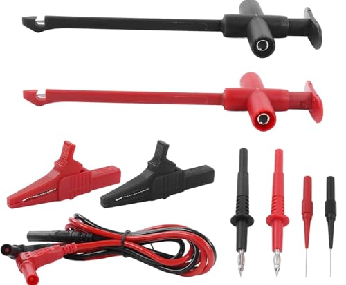 Multimeter Probes, 19A JT8001-1 Wire Piercing Probe Kit, 30VAC-60VDC Electronic Test Probes for Wiring Harness Connectors, Fuel Injectors, Automotive Sensors and Others
