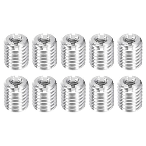 uxcell 10Pcs Threaded Inserts, M4-0.7x10 & M8-1.25x10 Stainless Steel 303 Screw Thread Sleeves Thread Repair Insert for Mechanical Equipment - size: M4-0.7x10 & M8-1.25x10mm
