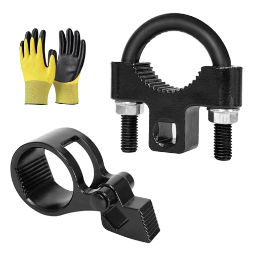 Inner Tie Rod Removal Tool Kit for Most Vehicles Inner Tie Rod | Universal 3/8'' Inner Tie Rod U-Wrench Tool and 27-44mm Tie Rod End Hex Wrench Tool with 1/2" Drive