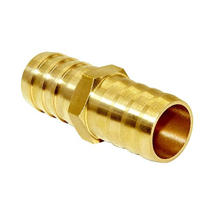 Joywayus 3/4" ID Hose Barb Fitting Hex Union Brass Adapter Water/Fuel/Air(Pack of 10) - size: 0.75 Inch, style: 10PCS
