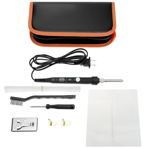 QWORK Plastic Welding Kit for Surface Repair - 80W, 110V, Adjustable Temperature 200-480℃ with Complete Accessories Set, Welder Tool