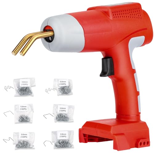 Choerinton Plastic Welder Compatible with Milwaukee 18V Lithium Battery, with 600PCS Staples, Pure Copper Transformer, Rapid Heating, Plastic Welding Kit for Car Bumper, Dashboard & Repair(No Battery) - color: For Milwaukee Battery