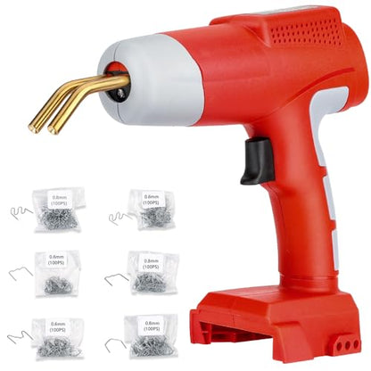 Choerinton Plastic Welder Compatible with Milwaukee 18V Lithium Battery, with 600PCS Staples, Pure Copper Transformer, Rapid Heating, Plastic Welding Kit for Car Bumper, Dashboard & Repair(No Battery) - color: For Milwaukee Battery