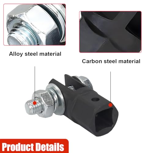 Scissor Jack Drill Adapter, Heavy Duty Car Jack Drill Socket Adapter for 1/2 Inch Impact Wrench & 13/16 Inch Lug Wrench, Universal Trailer Scissor Jacks Lifting Leveling Accessories (2PCS) - size: 2PCS