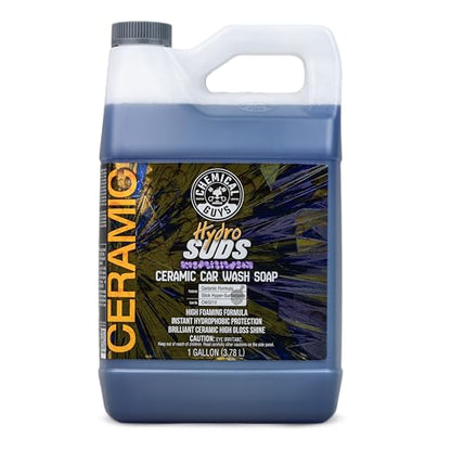 Chemical Guys HydroSuds Ceramic SiO2 Shine High Foaming Car Wash Soap, Works with Foam Cannons, Foam Guns, and Bucket Washes, Berry Scent, Safe for Cars, Trucks, and RVs - 1 Gallon - size: 128 Fl Oz (Pack of 1)