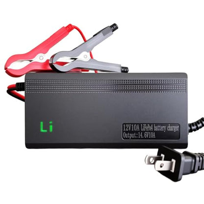 14.6V 10A LiFePO4 Battery Charger Designed for 12V Lithium Battery, AC-DC Smart Charger, Battery Maintainer, Built-in Safety Protections, Support 0V Charging Function - color: 14.6V 10A