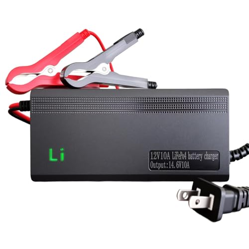 14.6V 10A LiFePO4 Battery Charger Designed for 12V Lithium Battery, AC-DC Smart Charger, Battery Maintainer, Built-in Safety Protections, Support 0V Charging Function - color: 14.6V 10A