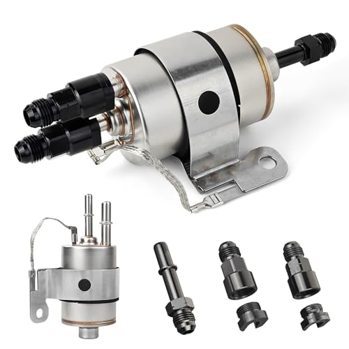 58 PSI fit Fuel Filter Regulator Kit for LS Swap EFI Conversion Corvette C5 5.3 Chevy Fuel Pressure Filter with Return AN-6 Fittings 3/8'' 5/16'' EFI Inlet Outlet Return Fuel Rail Adpater