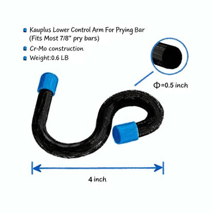 2PCS Lower Control Arm Prying Tool, Suspension Arm & Lever Hook Tool Set, Cr-Mo