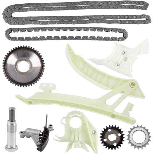 Timing Chain Kit with Oil Pump Drive Chain for 2012-2017 BMW 228i, 320i, 328i, 428i, 528i, X1, X3, X4, X5, Z4, N20 N26 2.0L 3.0L Engines – Replaces 11417602649, 11417602653, 11417605367 - color: BMW 2.0L 3.0L Timing Chain Kit