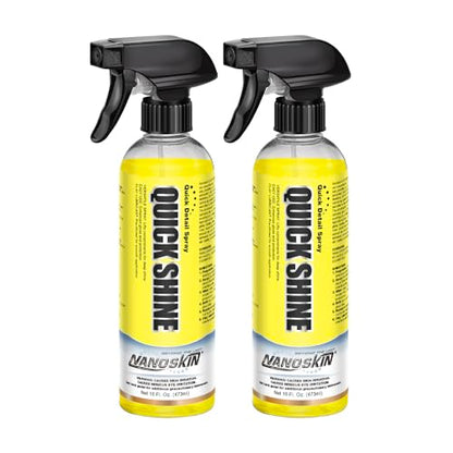Nanoskin QUICK SHINE Quick Detail Spray 32 Oz. (2x16 Oz) - Car Wax Booster, High-Gloss Detailer, Smudge & Dust Remover, Clay Lubricant for Auto Detailing | For Paint, Glass, Chrome, Wheels, and Trim - size: 16 Fl Oz (Pack of 2)