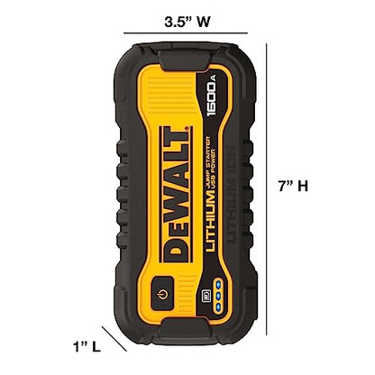 DeWalt DXAELJ16 1600 Peak Amp Jump Starter Battery Booster with USB Power Station - size: 1600 Peak Amp