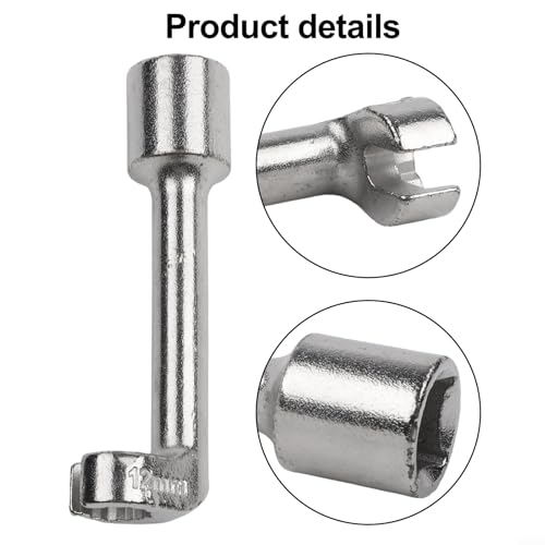 Diesel Fuel Line Socket Set 1/2 Drive Flare Nut Wrench for Automotive Tube Pipe Repair, Open End Ring Sizes 12 14 16 17 18 19mm, Metal Hand Tool(12mm) - color: 12mm