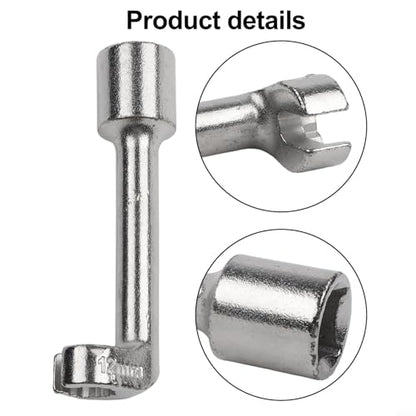 Diesel Fuel Line Socket Set 1/2 Drive Flare Nut Wrench for Automotive Tube Pipe Repair, Open End Ring Sizes 12 14 16 17 18 19mm, Metal Hand Tool(12mm) - color: 12mm