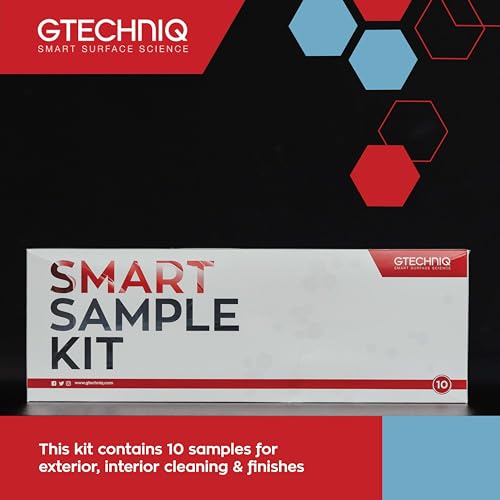 Gtechniq Smart Sample Car Care Kit (10-Piece) 1.69 fl oz Bottles | Gift Set with Shampoo, Detailer, All-Purpose Cleaner, Glass Polish, Water Spot Remover & More in Presentation Gift Box