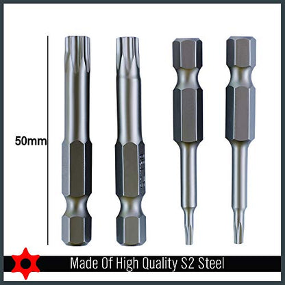 HORUSDY 11-Piece Tamper Resistant Star Bits, S2 Steel, T7 - T40 Security Torx Bit Set - style: 11-Piece Torx Bit Set