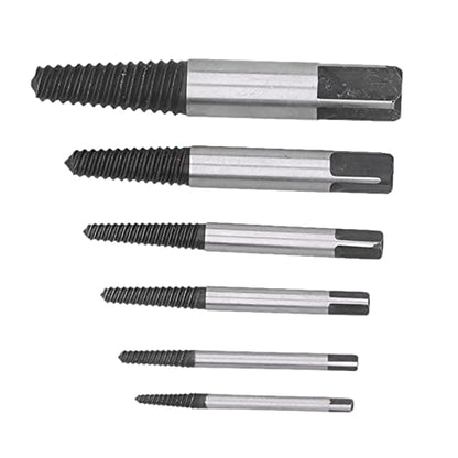Screw Extractor Kit 6 Pieces | Left Hand Drill Bit Set for Removing Damaged Screws, Bolts & Pipes | Easy Screw Remover Tool for Automotive & Home DIY