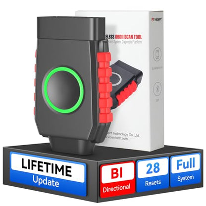 Bluetooth OBD2 Scanner Bidirectional Tools, VIDENT iSmartDiag510Pro Scan Tool with Lifetime Updates, 28 Resets, CAN FD/DoIP, All System Diagnostics for iOS & Android