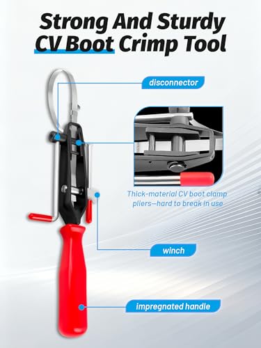 4PCS CV Boot Repair Kit with CV Boot Clamp Pliers | Fit 1.02-1.34in Shaft 0.98in Height Universal CV Joint Boot Kit for Cars Trucks SUVs Most Vehicles CV Axle Boot and Tool - size: 4x CV Boots+1x Clamps