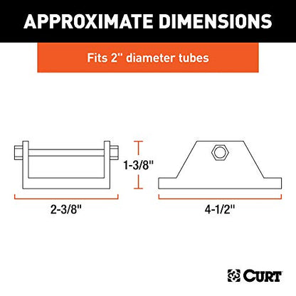 CURT 28271 Trailer Jack Foot, Fits 2-Inch Diameter Tube, Supports 2,000 lbs (Pack of 2) - size: Pack of 2