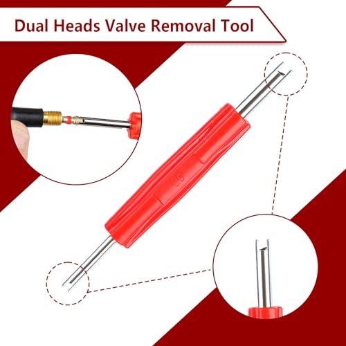 Lettry 38Pcs Quick Change Tire Valve Stem Core Tool Kit, TR412 TR413 TR414 Valve Replacement Tools, 8-Way Valve Tool Set for Car, ATV, Truck, Lawn Mower & Small Trailer, Fix Leaky Tire Valves