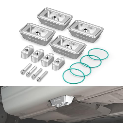 Bevinsee Jack Pad Aluminum Compatible with 3 Series E46 1999-2006, X3 Series E83 2004-2010, Z4 Series E85 E86 2004-2008, E89 2009-2016, Replaced 51718268885 Silver - color: Silver