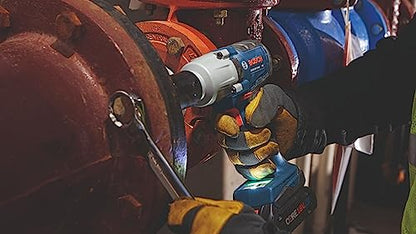 BOSCH GDS18V-330CN 18V Brushless Cordless Connected-Ready 1/2 In. Mid-Torque Impact Wrench with Friction Ring and Thru-Hole (Bare Tool) - style: Tool Only