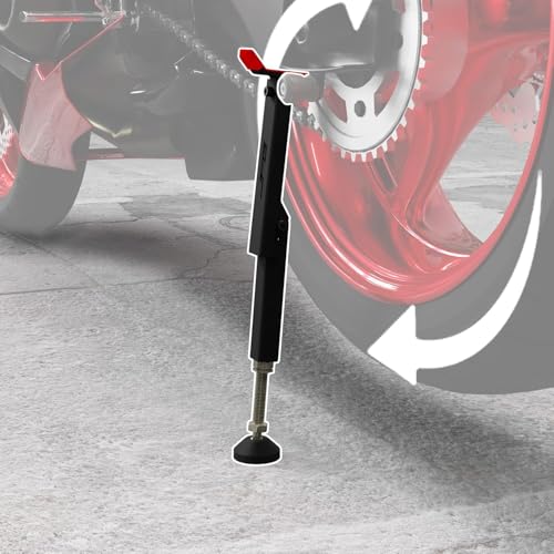 CNC Universal Motorcycle Wheel Stand Lift Trail Stand for Most Dirt Bikes | Adjustable and Portable Dirt Bike Wheel Lift Stand (Length Adjustment Range:35CM/ 13.78IN-41CM/ 16.14IN)-Red - color: Red